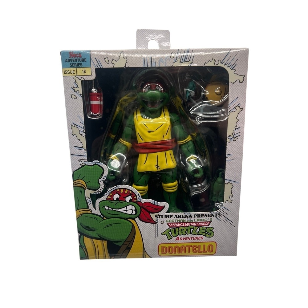 NECA Teenager Mutant Ninja Turtles Adventures Donatello Stump Arena Figure NIB